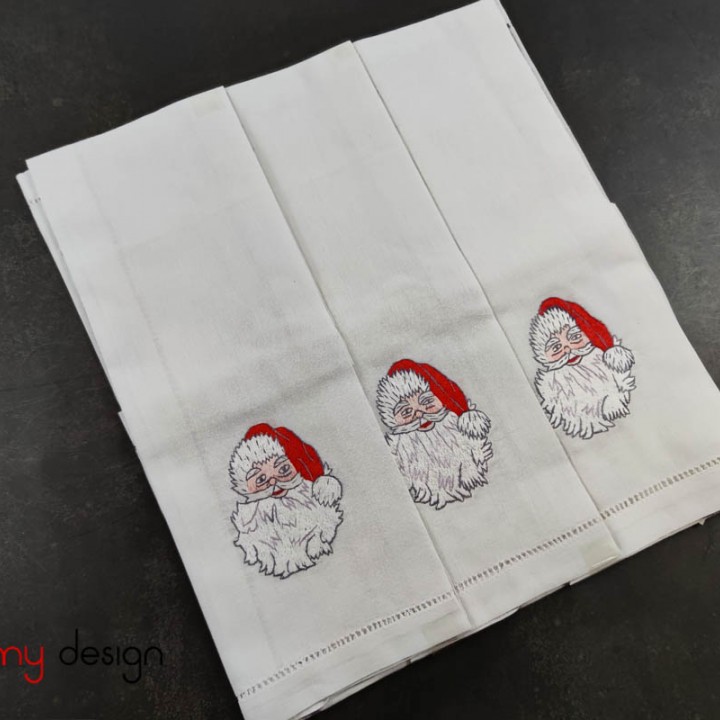  Chistmas hand towel-Santa Claus embroidery ( 6 piecies)